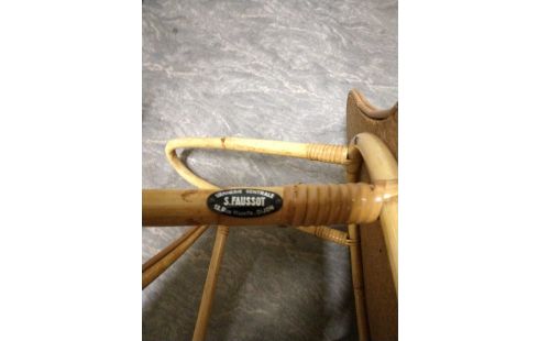 TABLE BASSE ROTIN VINTAGE