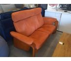 SALON 2 CANAPES TISSU ORANGE STRESSLESS