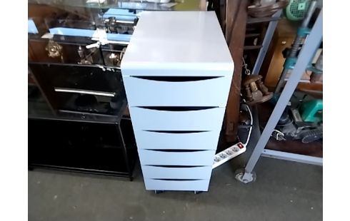 RANGEMENT METAL GRIS 6 TIROIRS