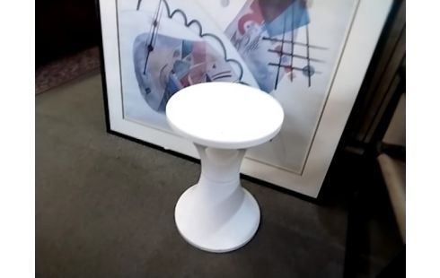 TABOURET PLASTIQUE BLANC