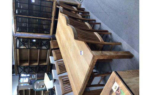 CHAISE TECK LOT DE 8