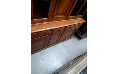 BIBLIOTHEQUE VITREE 2 NIV BOISERIE CLES