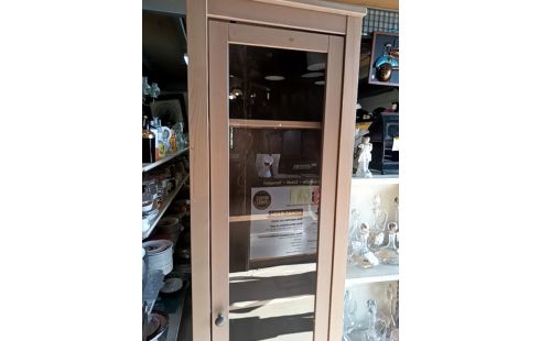 VITRINE PIN MASSIF CÉRUSÉ