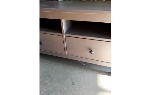 MEUBLE BAS PIN MASSIF CÉRUSÉ 3TRS