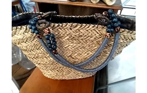 PANIER ANSES GRISES BOULES BLEUES