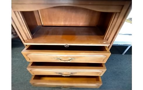 MEUBLE D'APPOINT MERISIER TIRETTE 3TIROURS