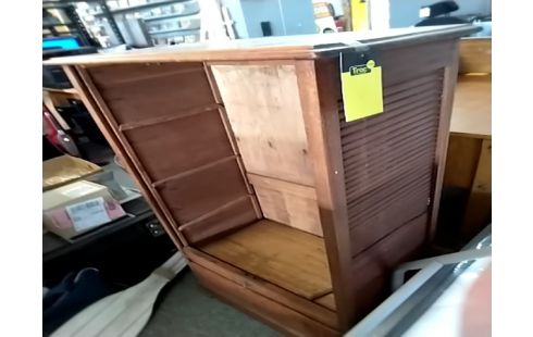 CLASSEUR A RIDEAUX ANCIEN BOIS AVEC CLE