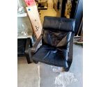 FAUTEUIL CUIR NOIR