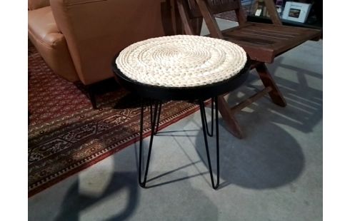 SELLETTE NOIRE PLATEAU TRESSÉ