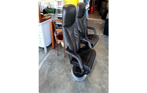 FAUTEUIL RELAX STYLE STRESSLESS CUIR GRIS