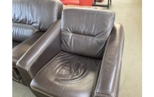 FAUTEUIL CUIR PLISSURE