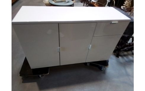 MEUBLE BAS LAQUE BLANC 3P1T