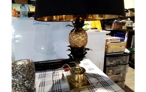 LAMPE ANANAS EN BRONZE STYLE MAISON CHARLES