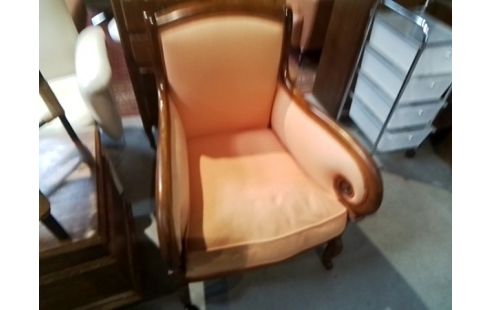 FAUTEUIL ACCOUDOIR CROSSE TISSU ORANGE