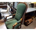FAUTEUIL VOLTAIRE TISSU VERT