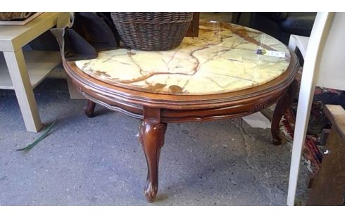 TABLE BASSE RONDE PLATEAU EN MARBRE