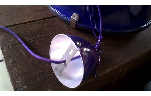 SUSPENSION VIOLET ROND METAL