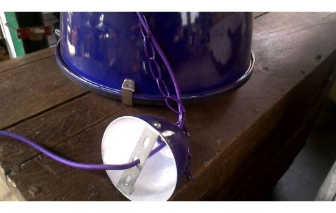 SUSPENSION VIOLET ROND METAL