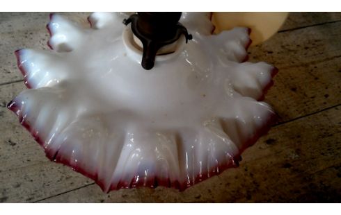 SUSPENSION BLANCHE ROUGE, , OPALINE ANTIQUE