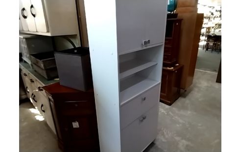 MEUBLE DE RANGEMENT 4 PORTES 1 TIROIR BLANC