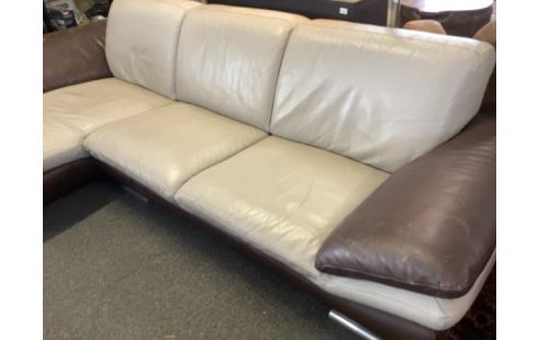 CANAPE D'ANGLE CUIR GRIFFE