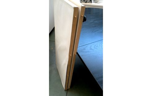 TABLE DE SALLE A MANGER OVALE NOIR, , BOIS ALLONGE