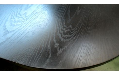 TABLE DE SALLE A MANGER OVALE NOIR, , BOIS ALLONGE