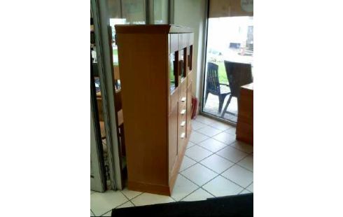 VITRINE/HIGHBOARD HOLZ 3-TÜREN 4-SCHUBL.