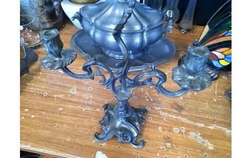 BOUGEOIR ETAIN 2 BRANCHES