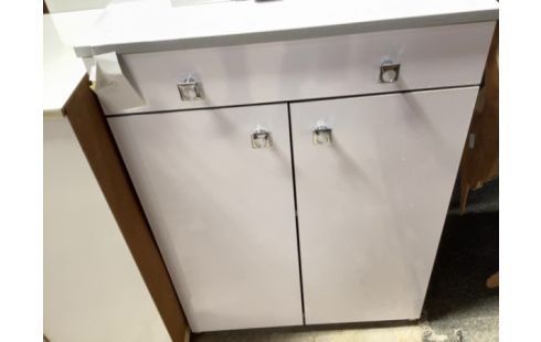 MEUBLE SALLE DE BAINS 2 PORTES 1 TIROIR