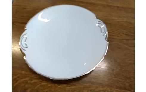 PLAT A gâteaux porcelaine limoges blanc
