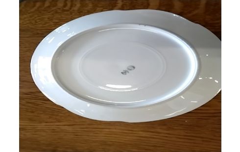 PLAT A gâteaux porcelaine limoges blanc