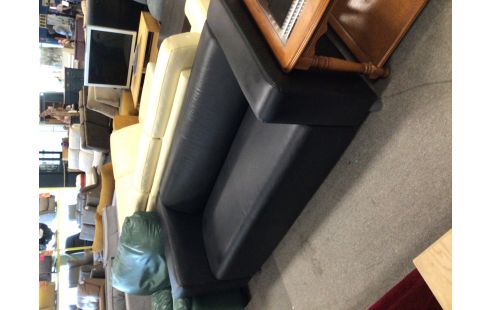 CANAPE 2 PLACES LOOK NOIR