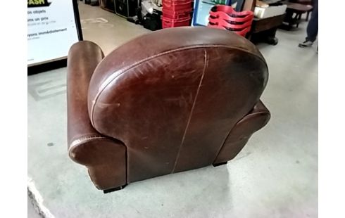 FAUTEUIL CLUB CUIR MARRON