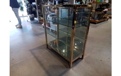 VITRINE BASSE LAITON VERRE