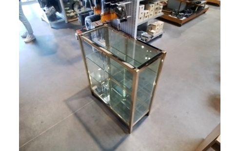 VITRINE BASSE LAITON VERRE