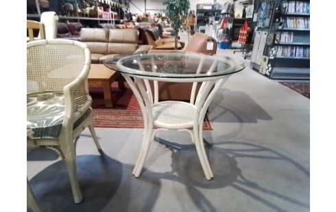 TABLE ronde en rotin