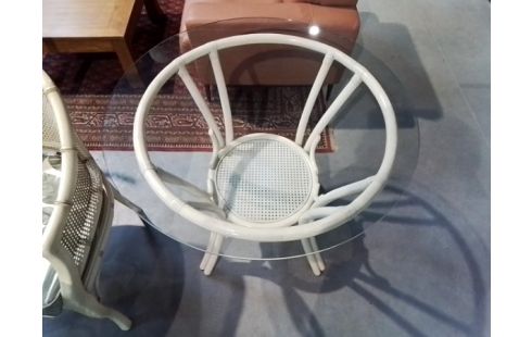 TABLE ronde en rotin