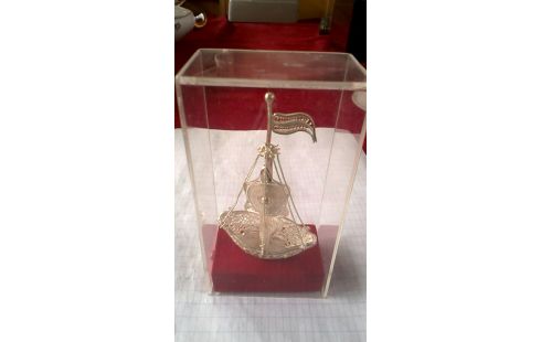 OBJET DECO, , BATEAU ARGENT