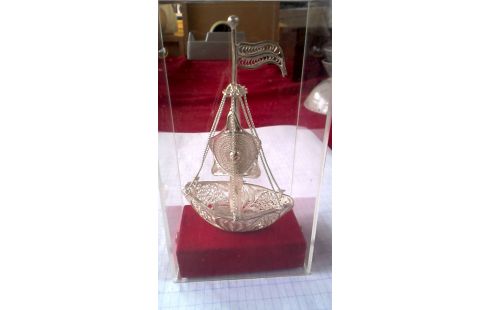 OBJET DECO, , BATEAU ARGENT