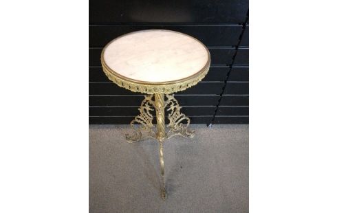 GUERIDON MARBRE BLANC