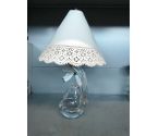 LAMPE CRISTAL METAL BLANC