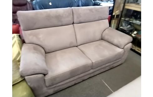 CANAPE 2 PLACES TISSU GRIS MICROFIBRE