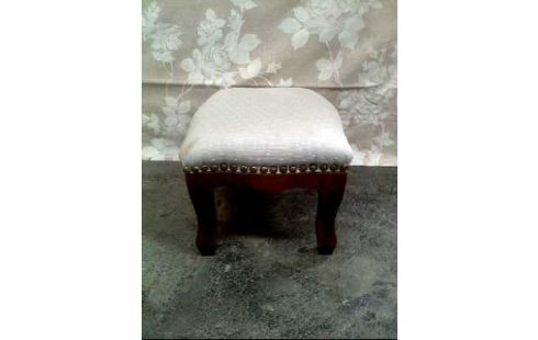 HOCKER <BIEDERMEIER> HOLZ SITZPOL. HELLBLAU
