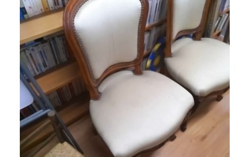 CHAISE STYLE LOUIS XV VELOURS BEIGE