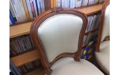 CHAISE STYLE LOUIS XV VELOURS BEIGE