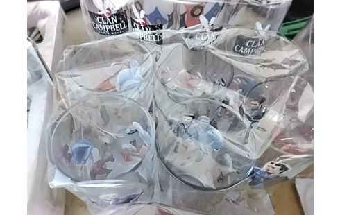 PACK VERRES DECO,PUB X6