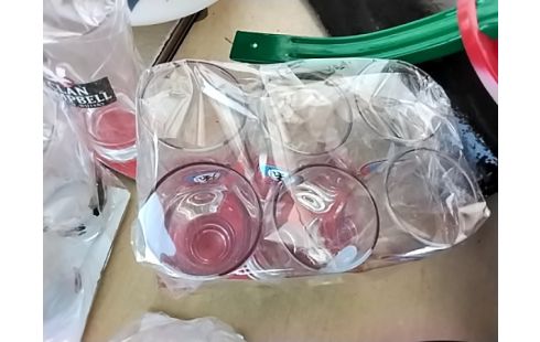 PACK VERRES DECO,PUB X6