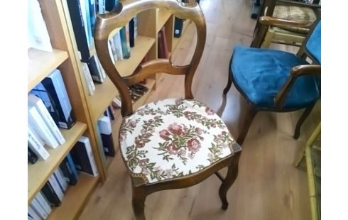 CHAISE ASSISE TISSU FLEURS