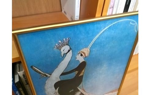 CADRE DAME SUR OISEAU